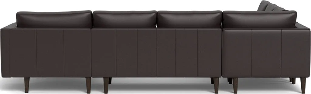 Ladybird 133" Leather Corner Sectionals w. Right Chaise