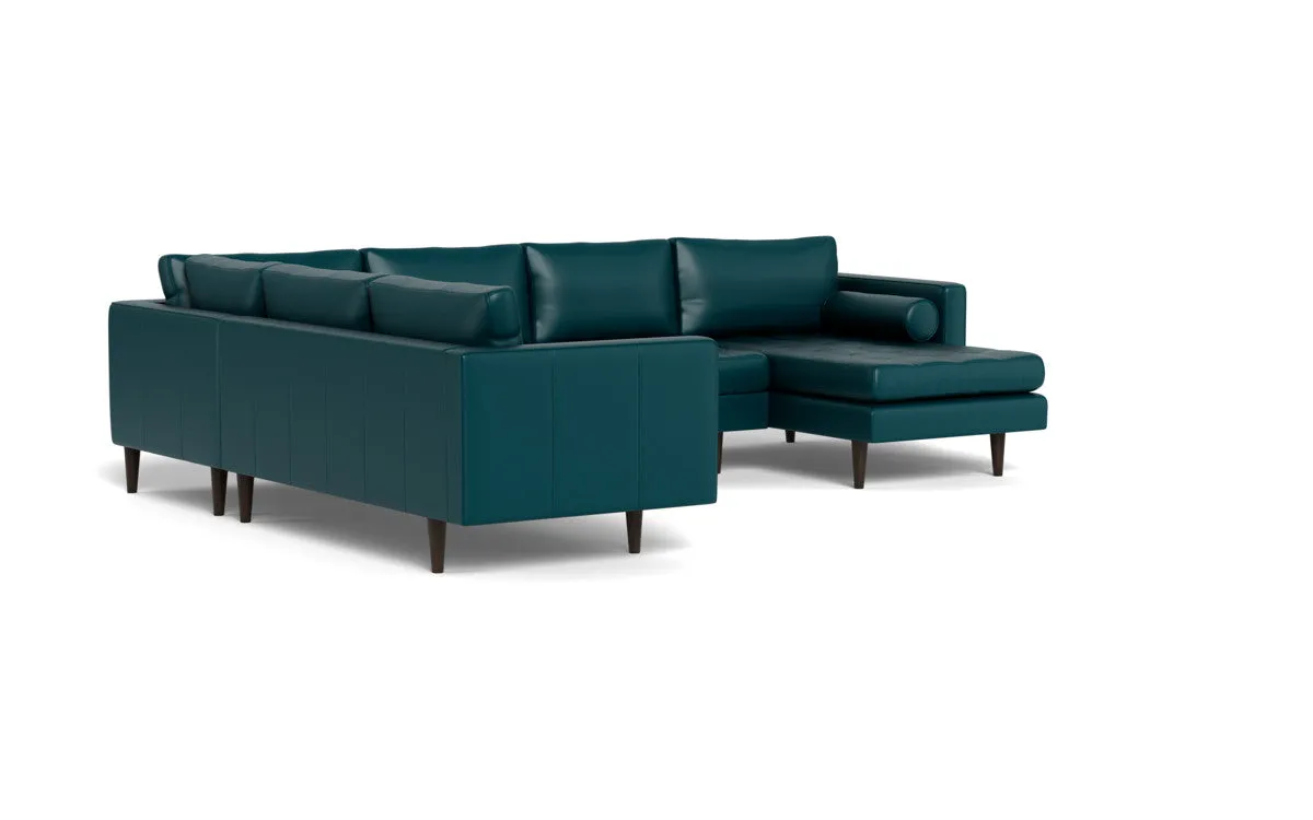 Ladybird 133" Leather Corner Sectionals w. Right Chaise