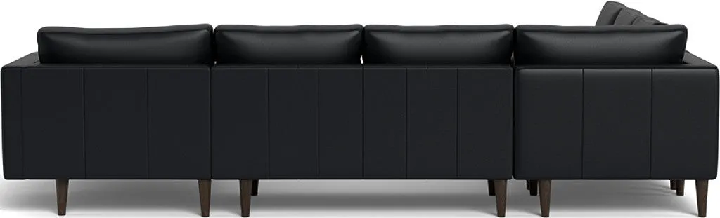 Ladybird 133" Leather Corner Sectionals w. Right Chaise