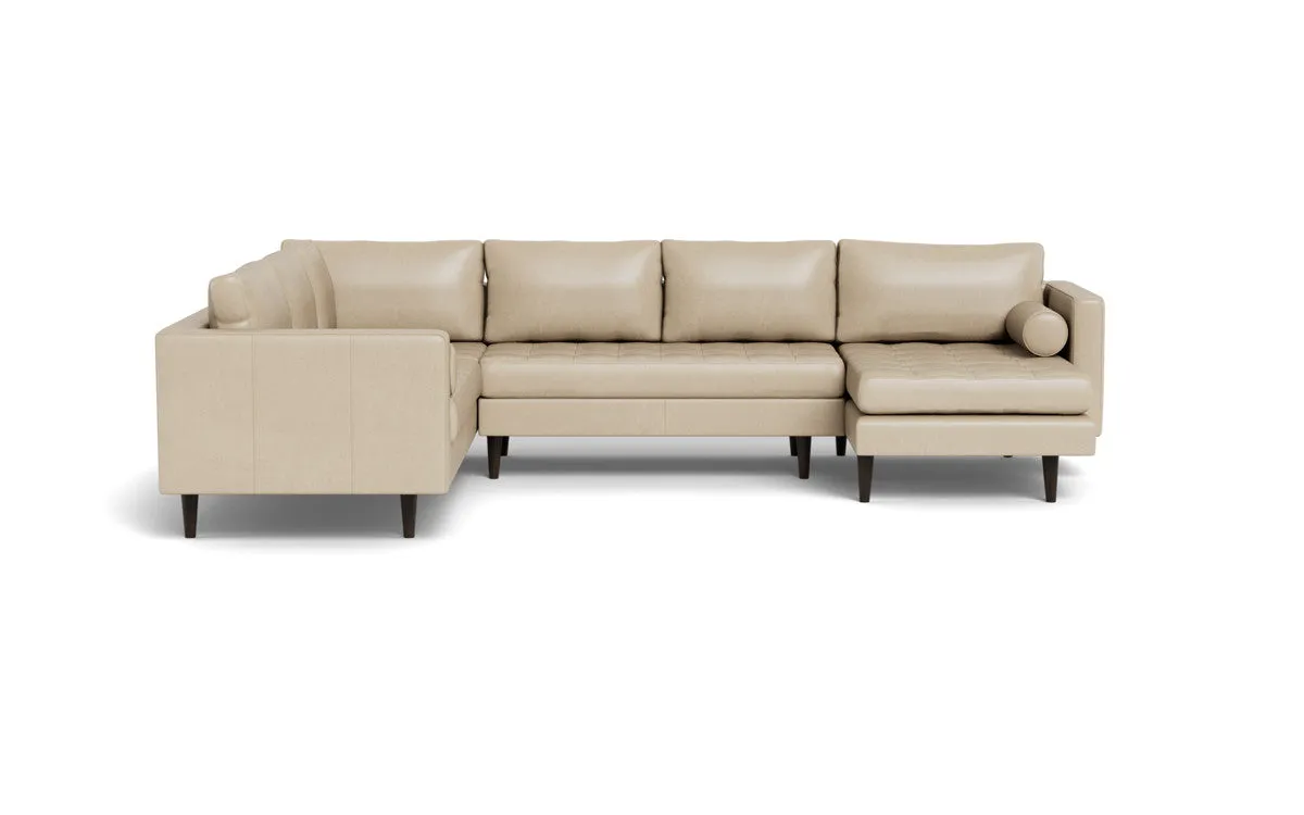 Ladybird 133" Leather Corner Sectionals w. Right Chaise