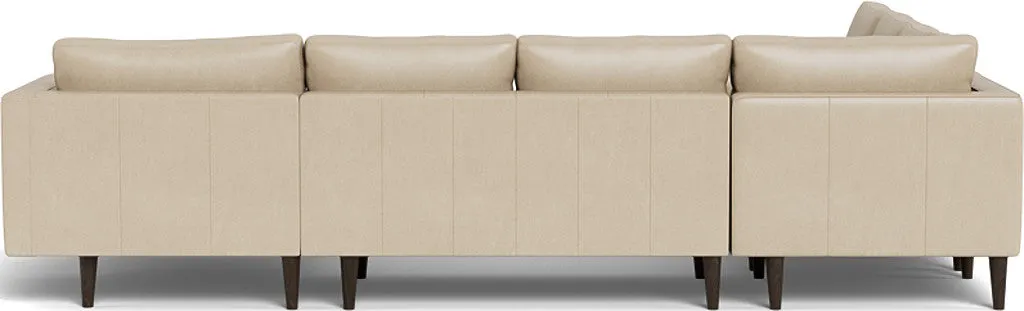 Ladybird 133" Leather Corner Sectionals w. Right Chaise