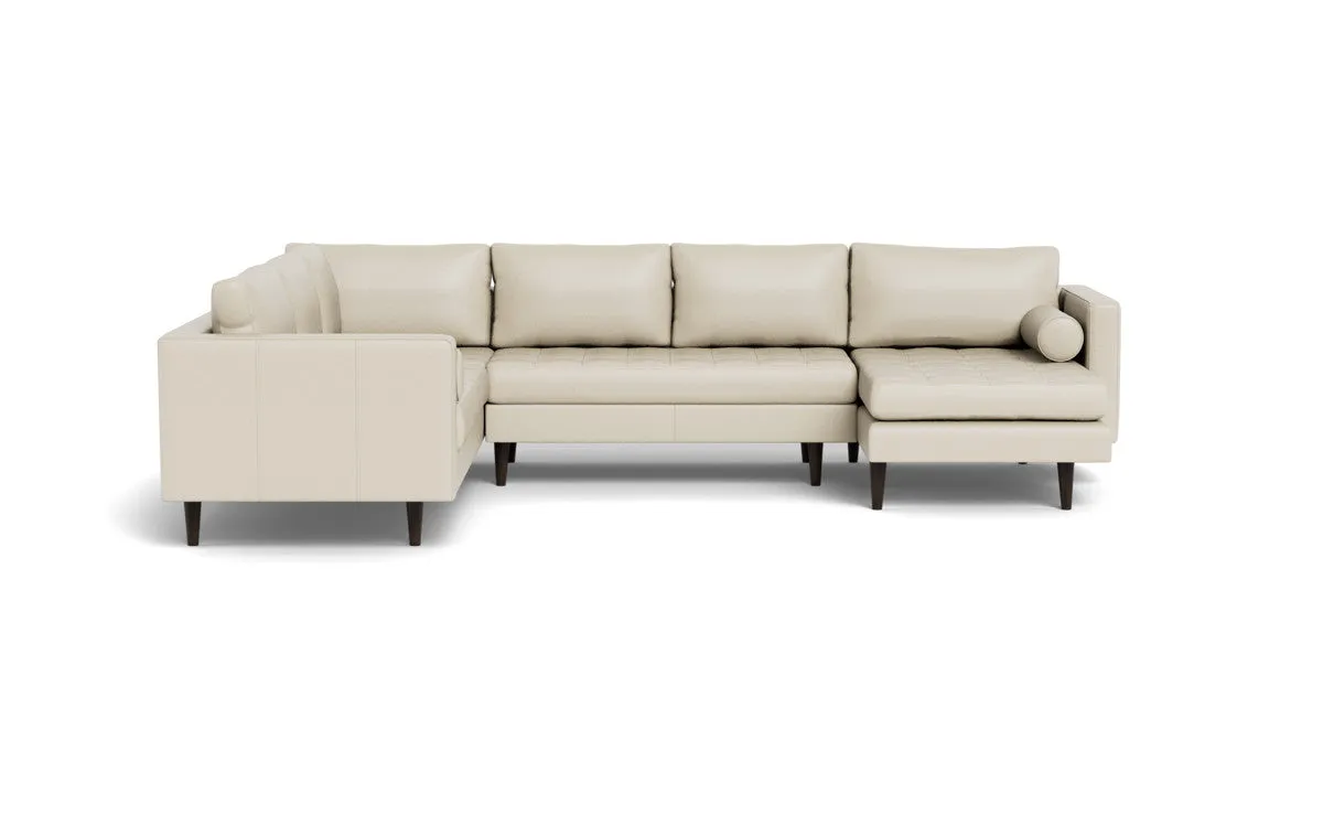 Ladybird 133" Leather Corner Sectionals w. Right Chaise