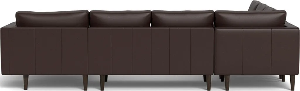 Ladybird 133" Leather Corner Sectionals w. Right Chaise
