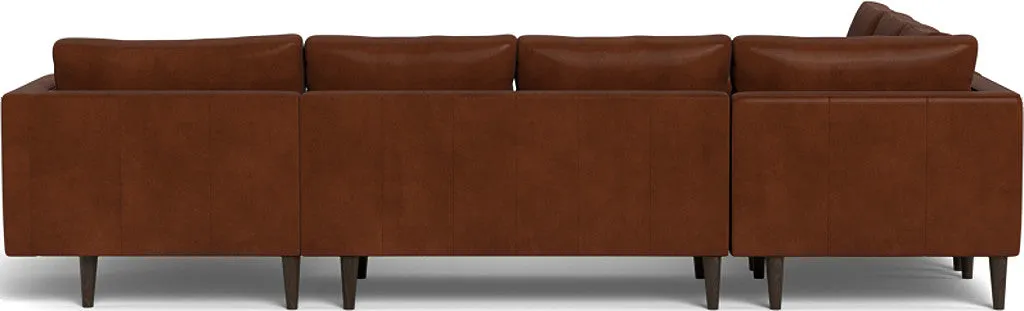Ladybird 133" Leather Corner Sectionals w. Right Chaise