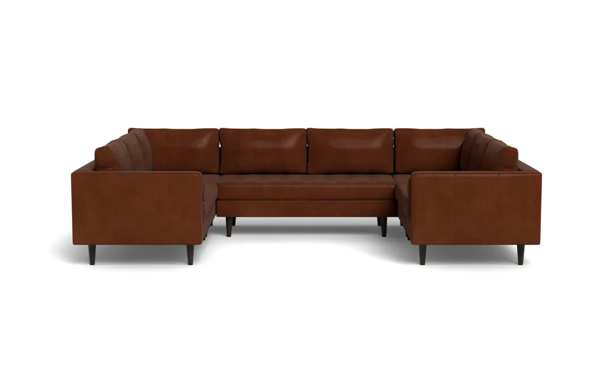 Ladybird 134" Leather U Sectional