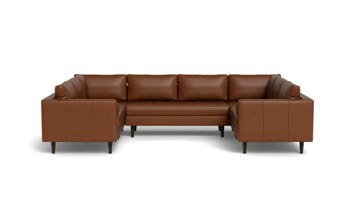 Ladybird 134" Leather U Sectional