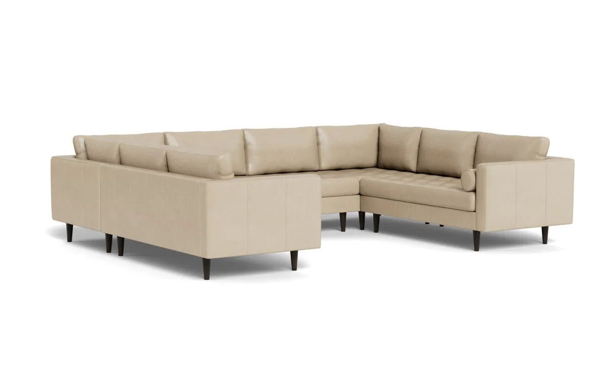 Ladybird 134" Leather U Sectional