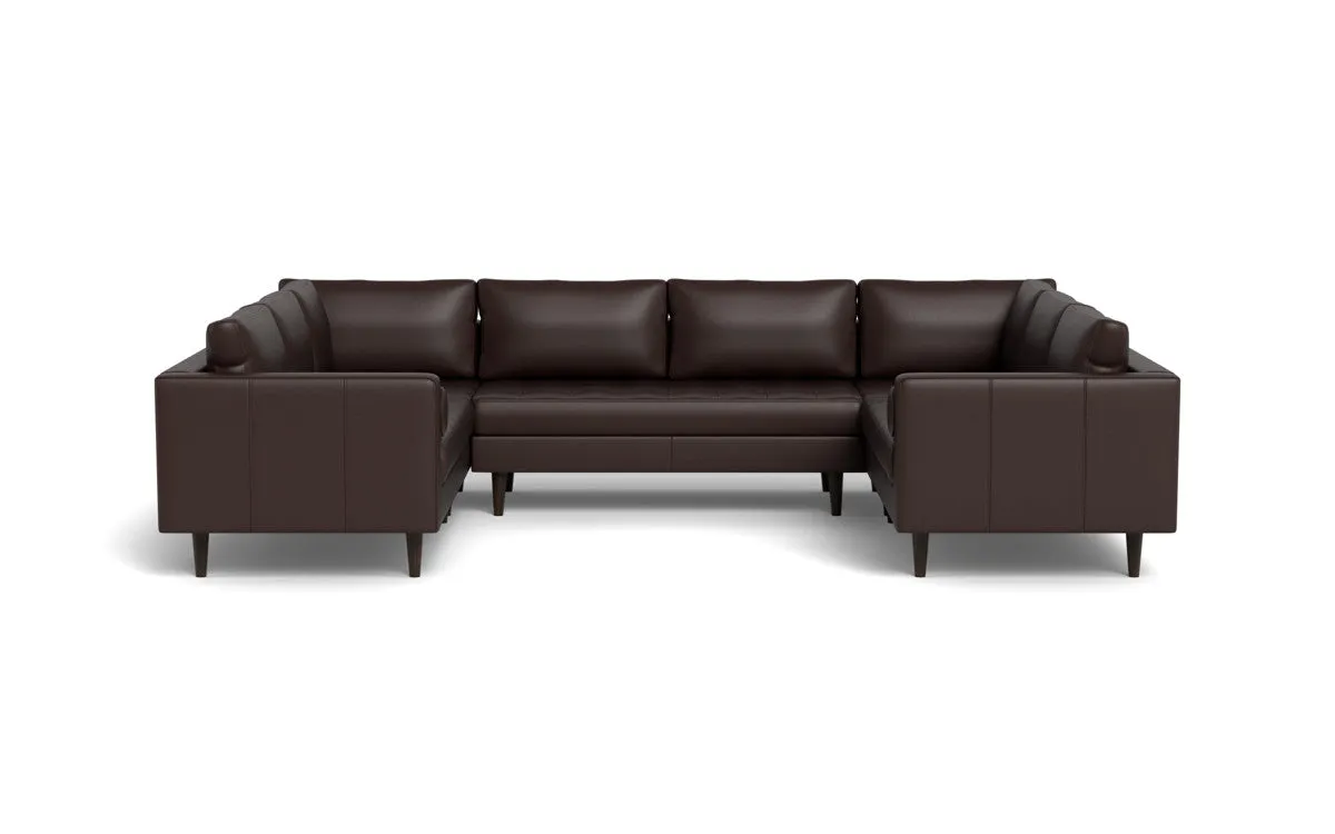 Ladybird 134" Leather U Sectional