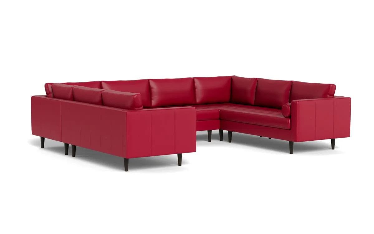 Ladybird 134" Leather U Sectional