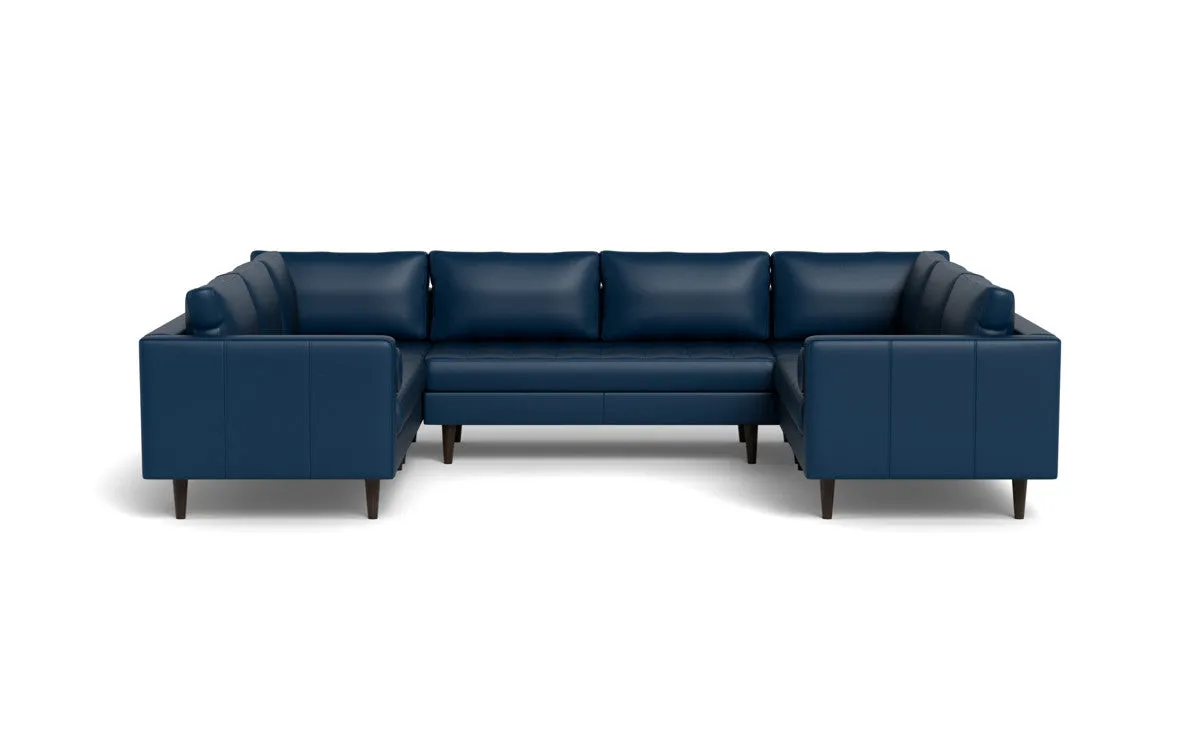 Ladybird 134" Leather U Sectional