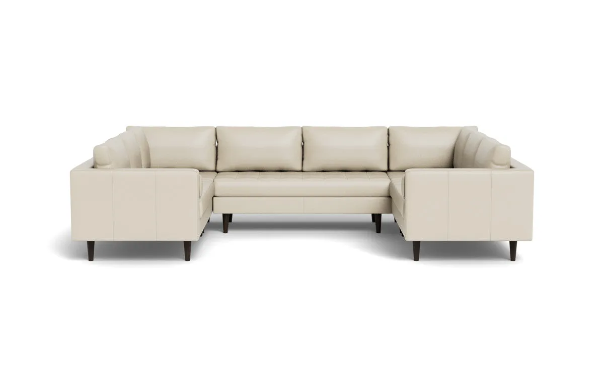 Ladybird 134" Leather U Sectional