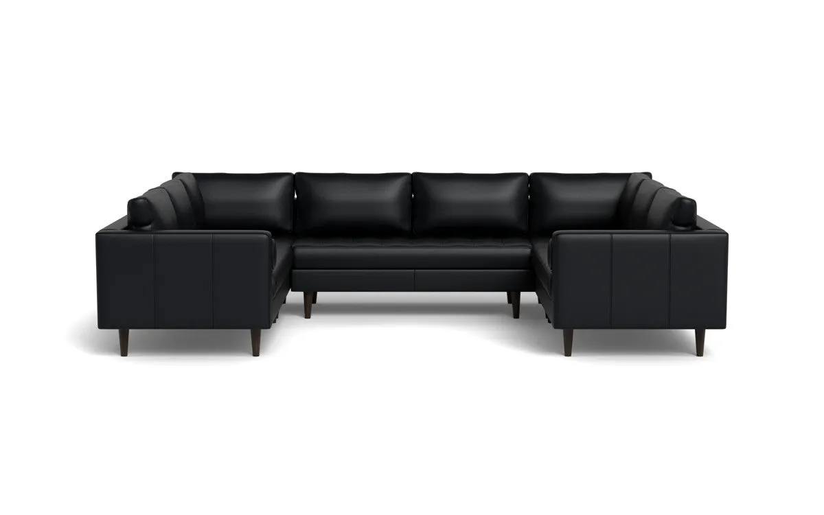 Ladybird 134" Leather U Sectional