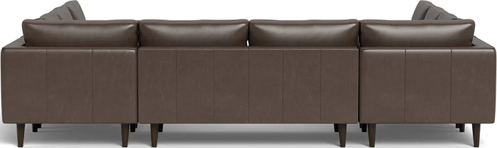 Ladybird 134" Leather U Sectional