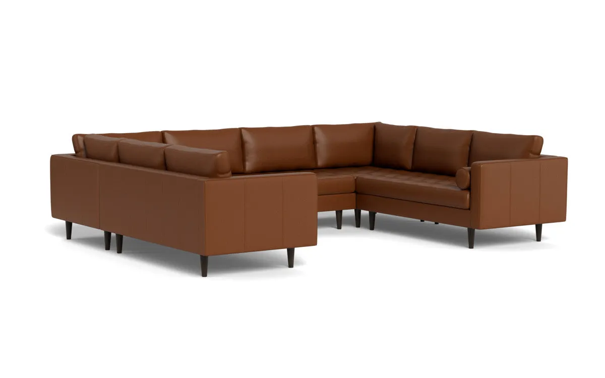 Ladybird 134" Leather U Sectional