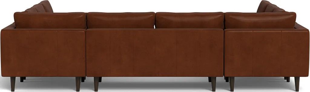 Ladybird 134" Leather U Sectional
