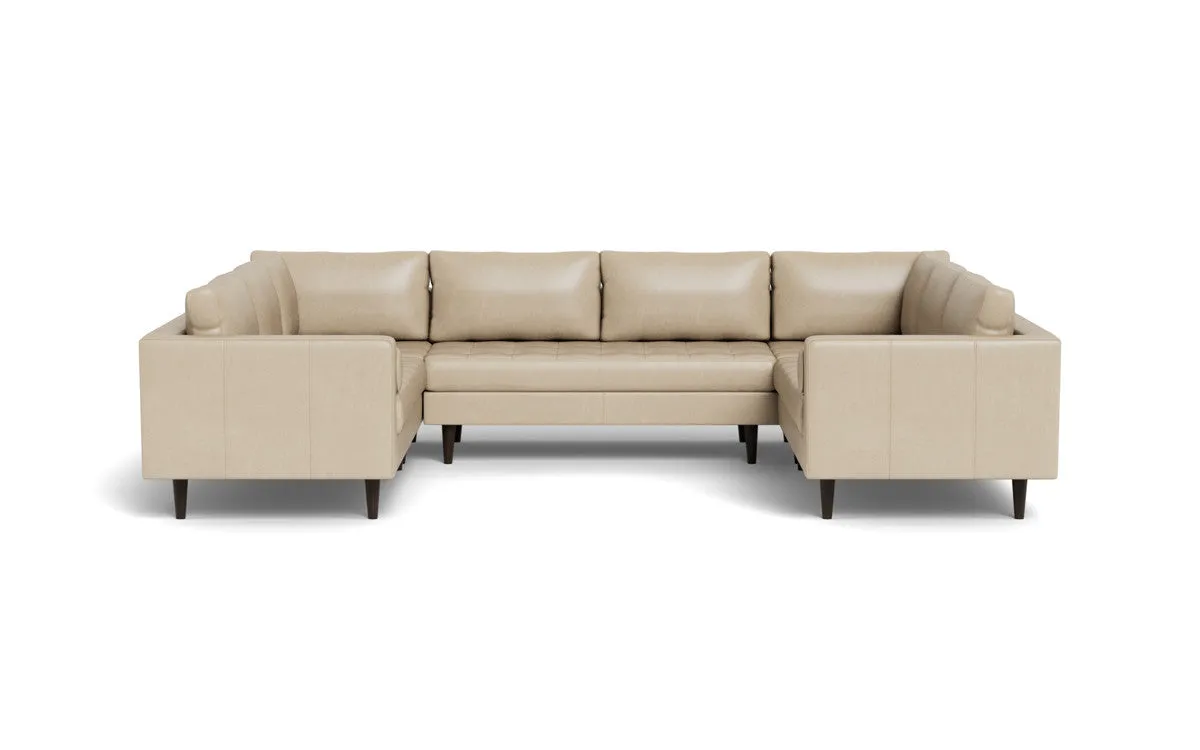 Ladybird 134" Leather U Sectional