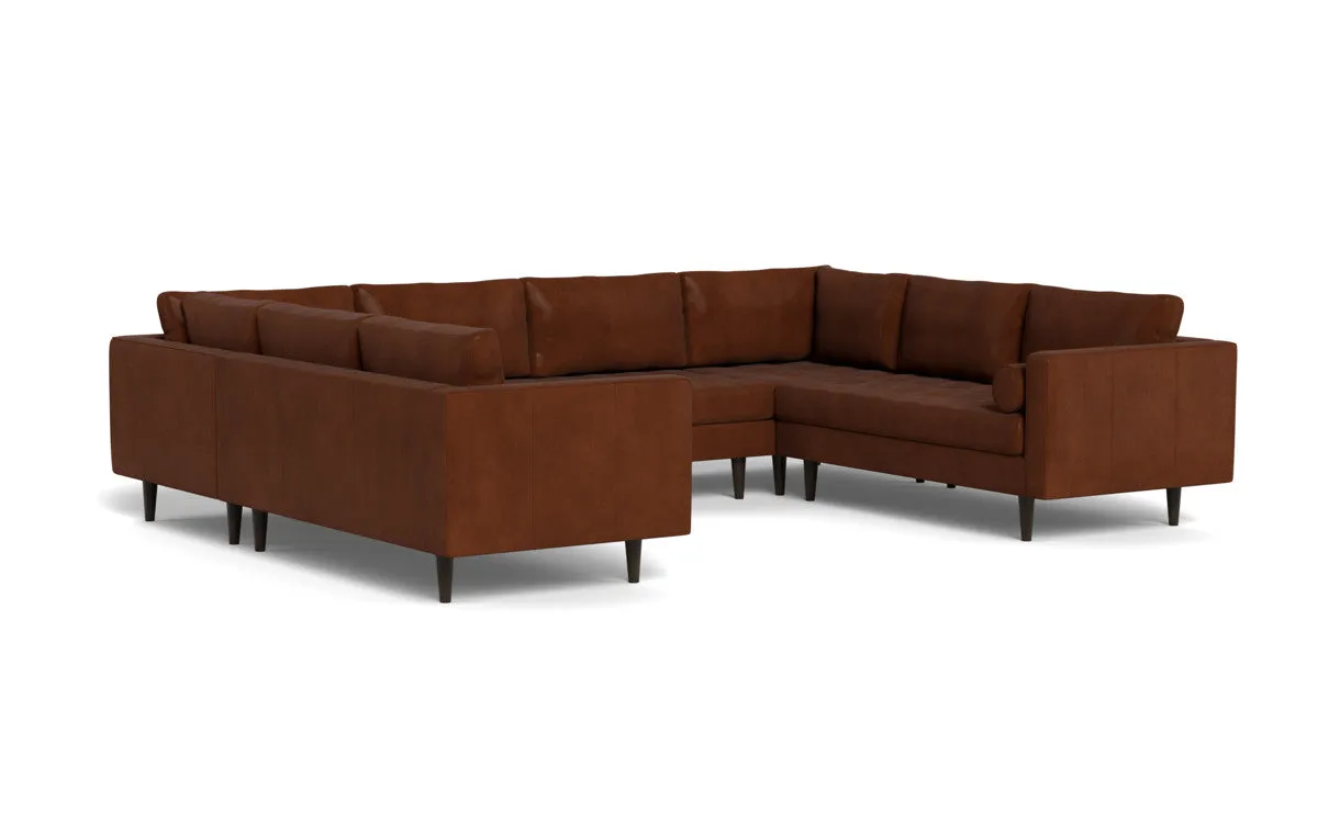 Ladybird 134" Leather U Sectional