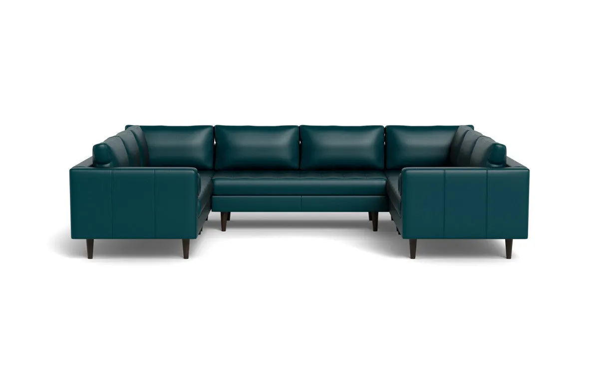 Ladybird 134" Leather U Sectional