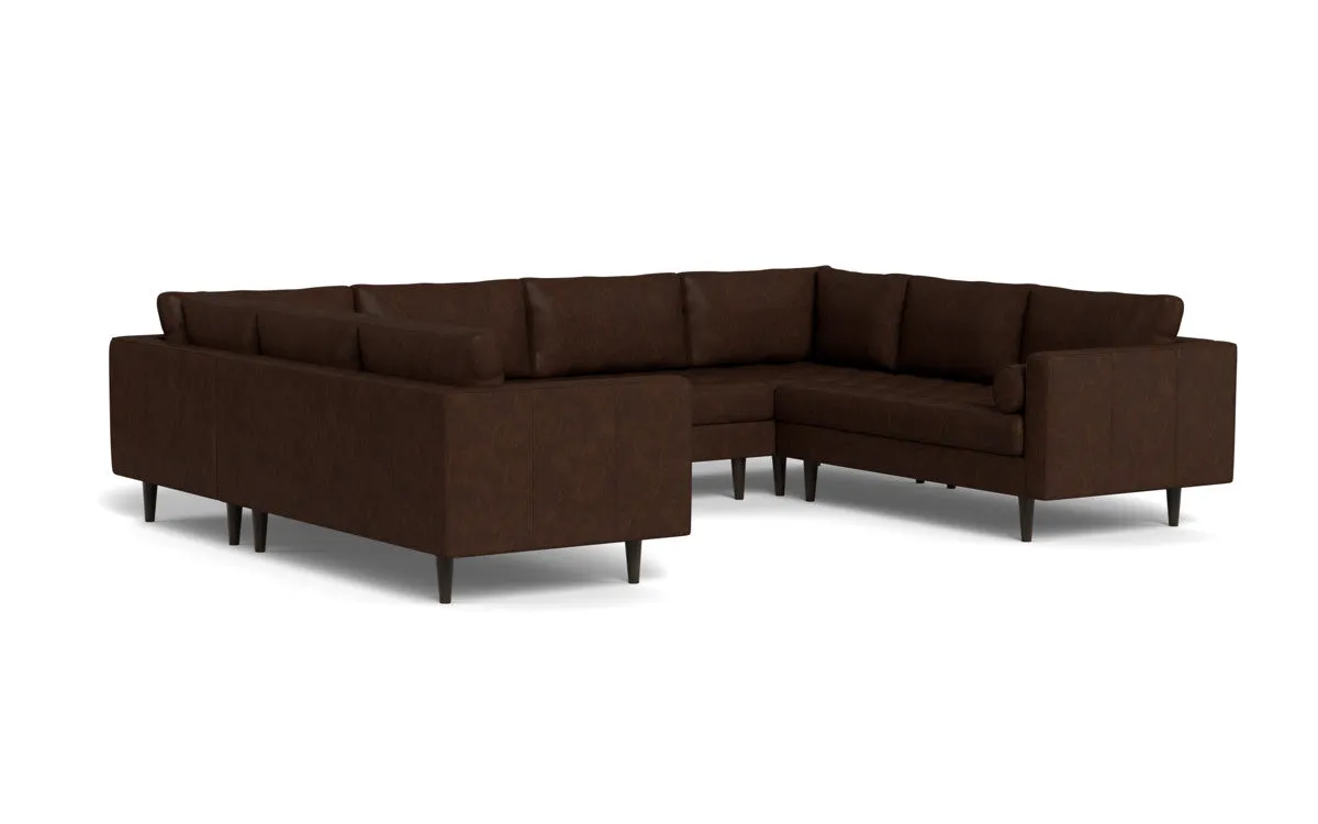 Ladybird 134" Leather U Sectional