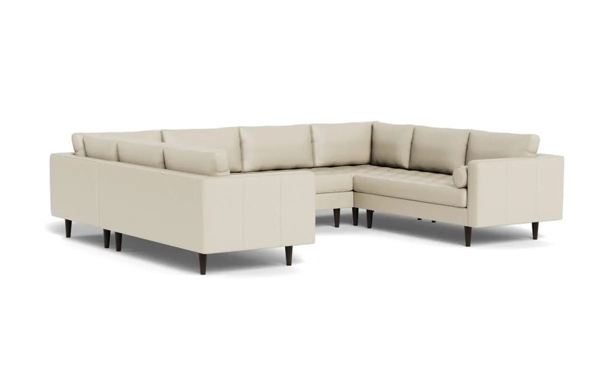Ladybird 134" Leather U Sectional