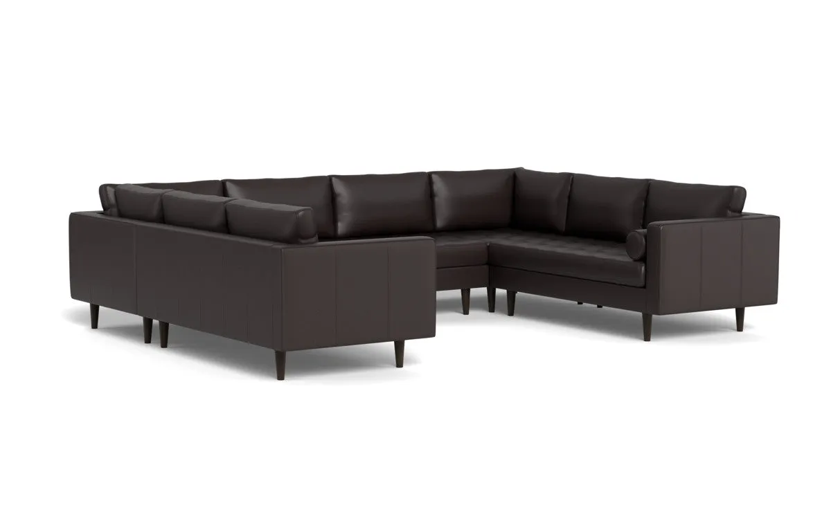 Ladybird 134" Leather U Sectional