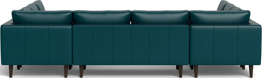 Ladybird 134" Leather U Sectional