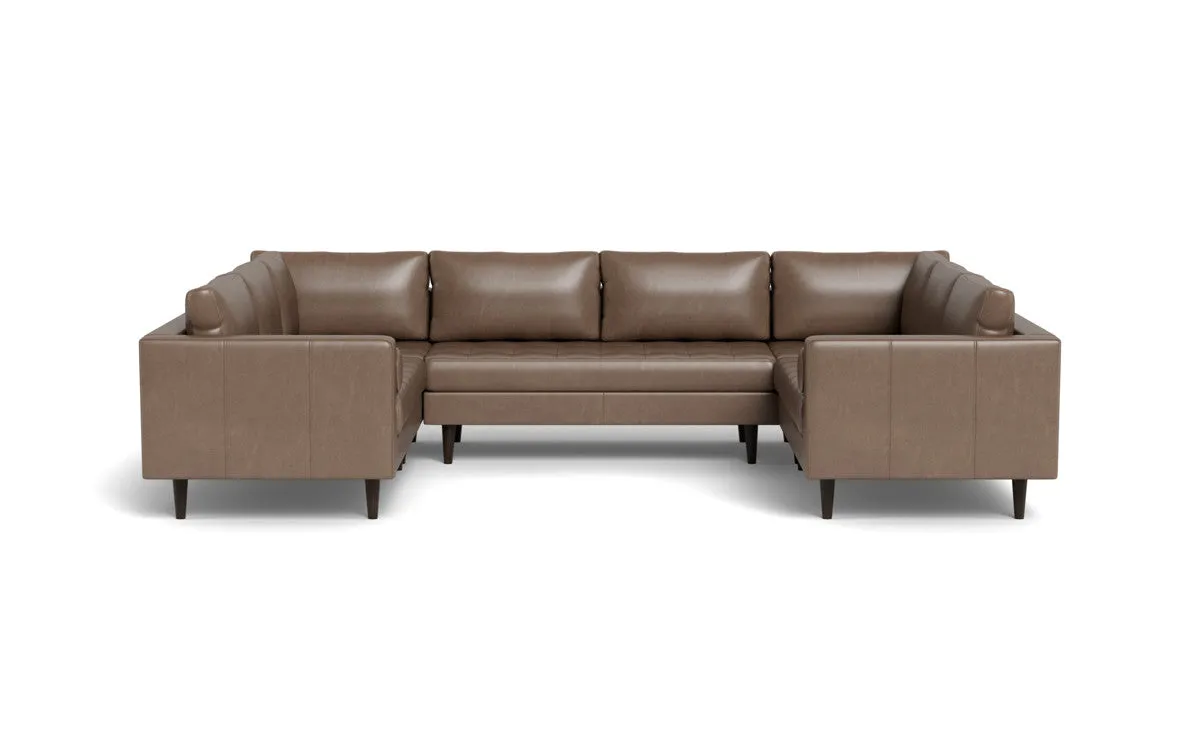 Ladybird 134" Leather U Sectional