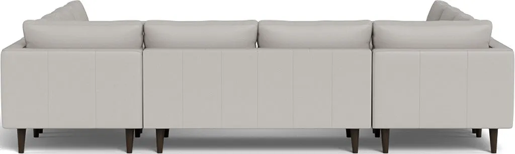 Ladybird 134" Leather U Sectional