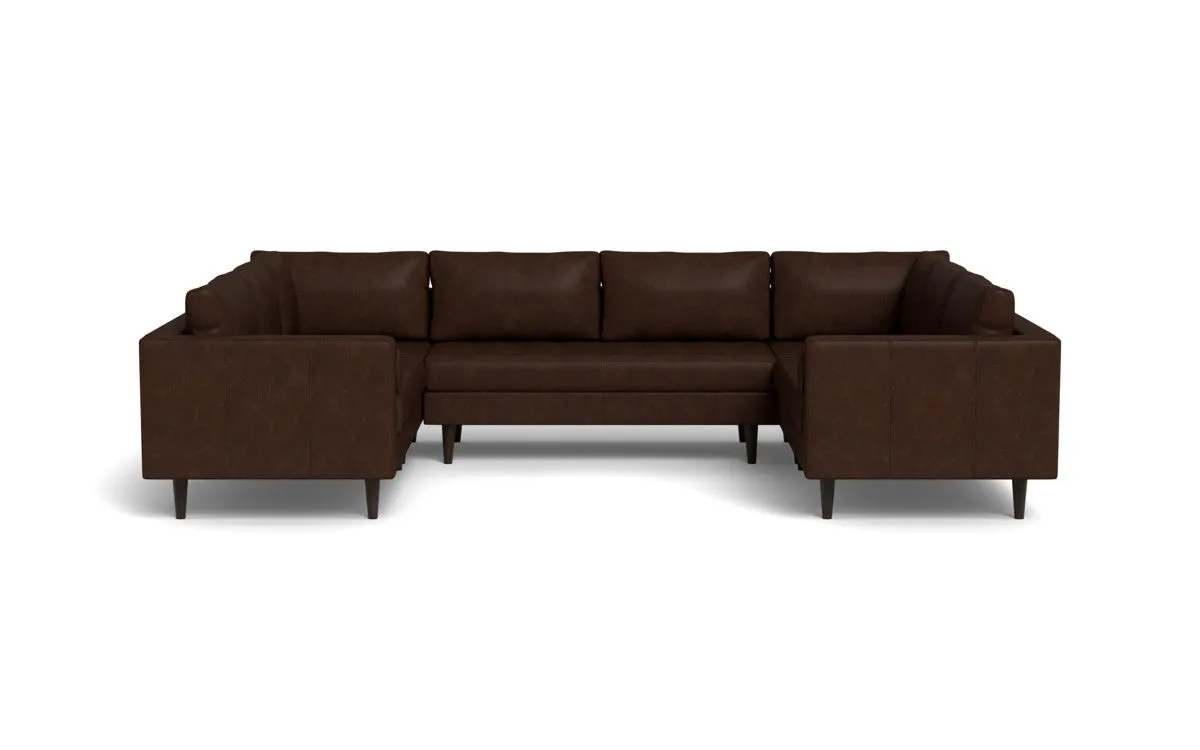 Ladybird 134" Leather U Sectional