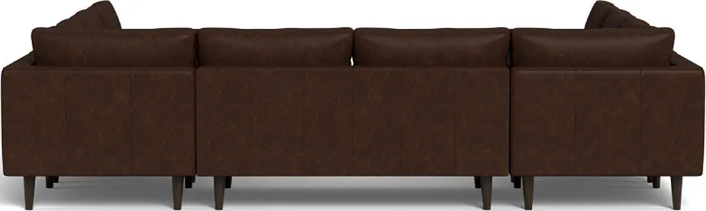 Ladybird 134" Leather U Sectional