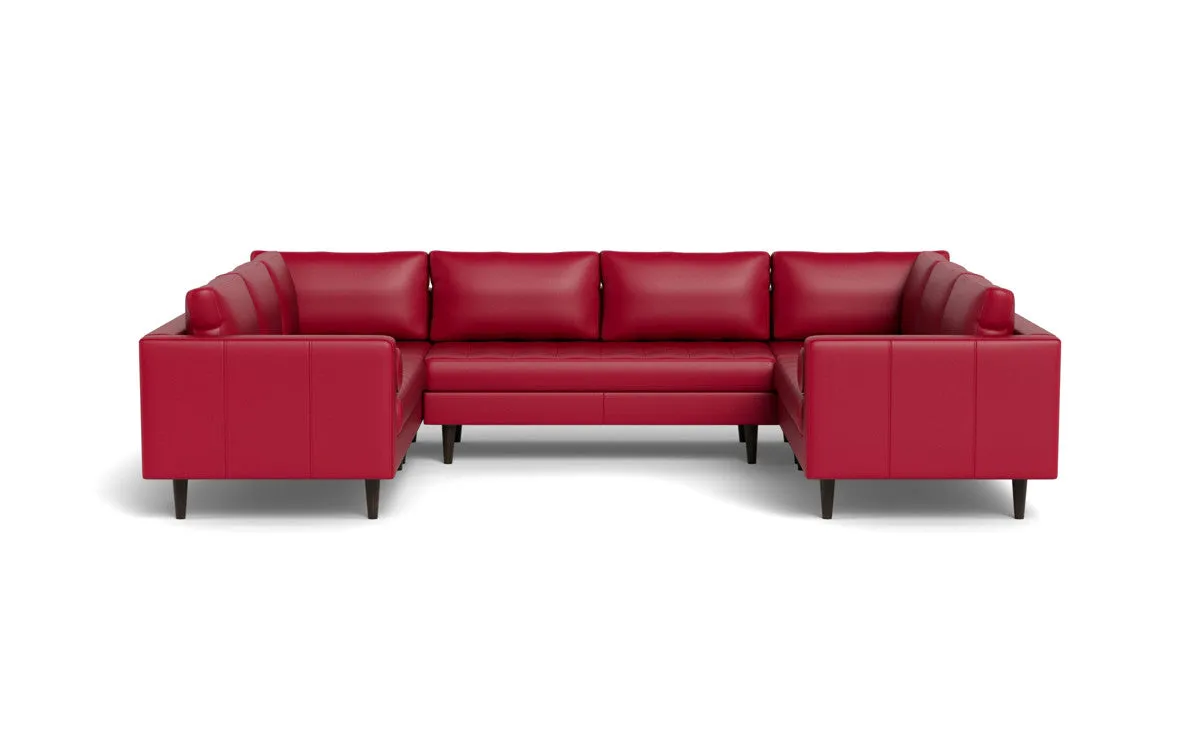 Ladybird 134" Leather U Sectional