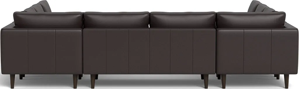 Ladybird 134" Leather U Sectional