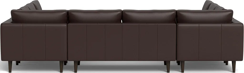 Ladybird 134" Leather U Sectional