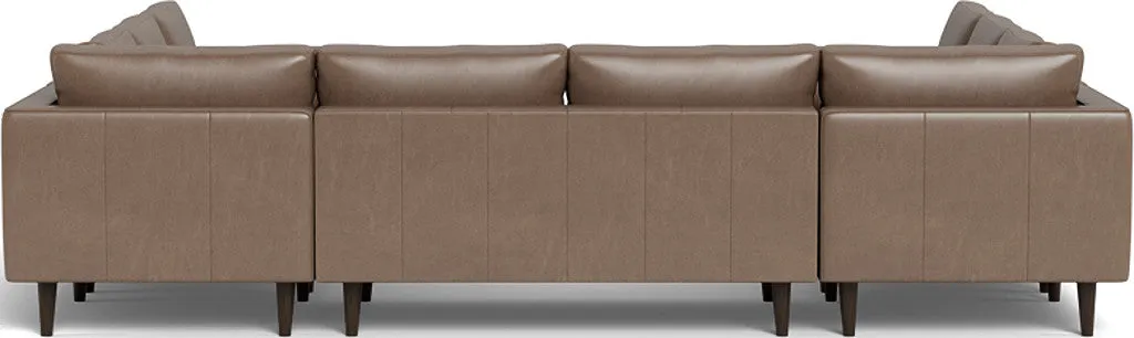 Ladybird 134" Leather U Sectional