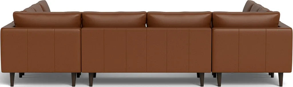 Ladybird 134" Leather U Sectional