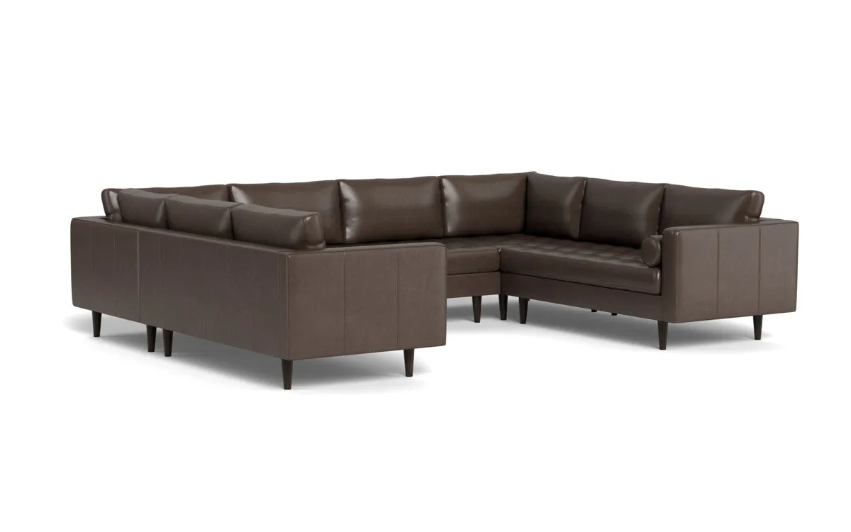 Ladybird 134" Leather U Sectional