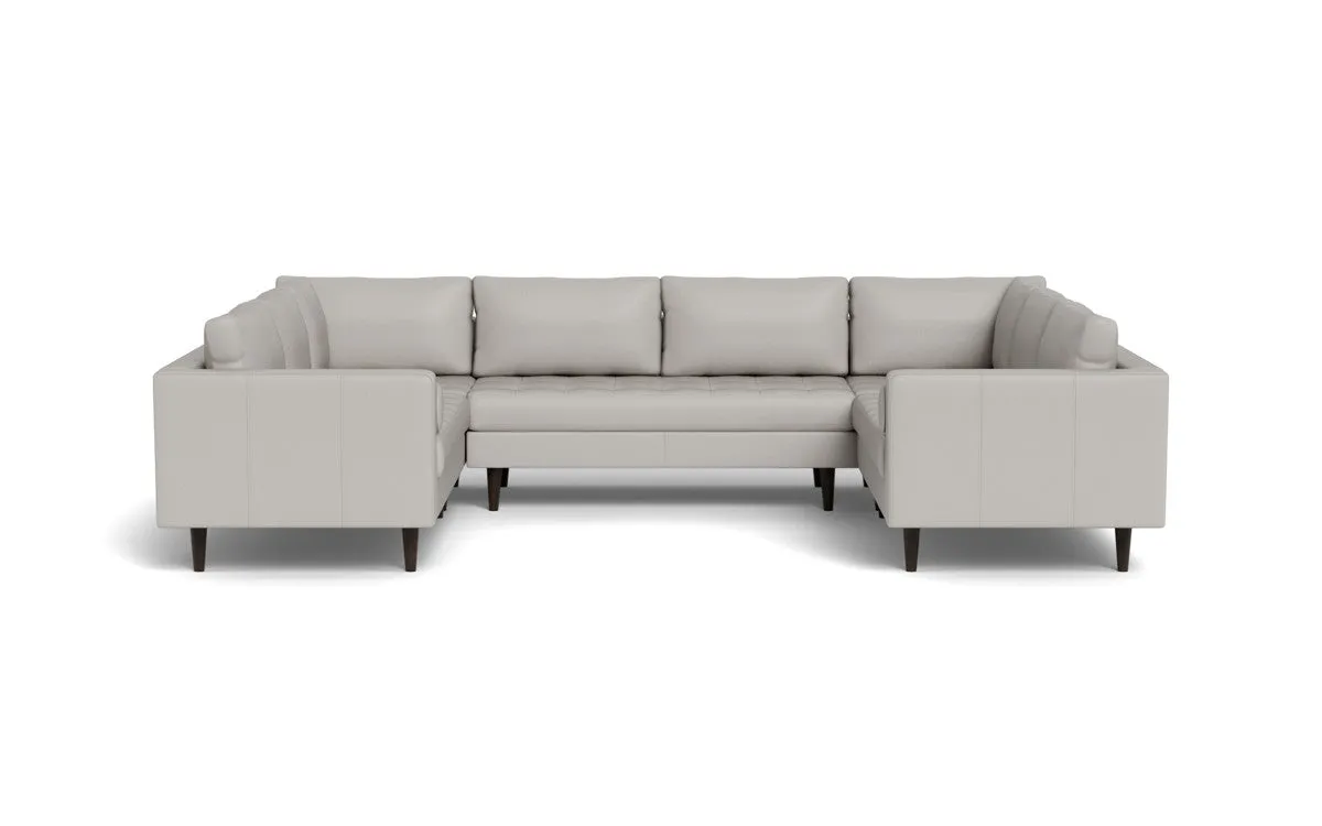 Ladybird 134" Leather U Sectional