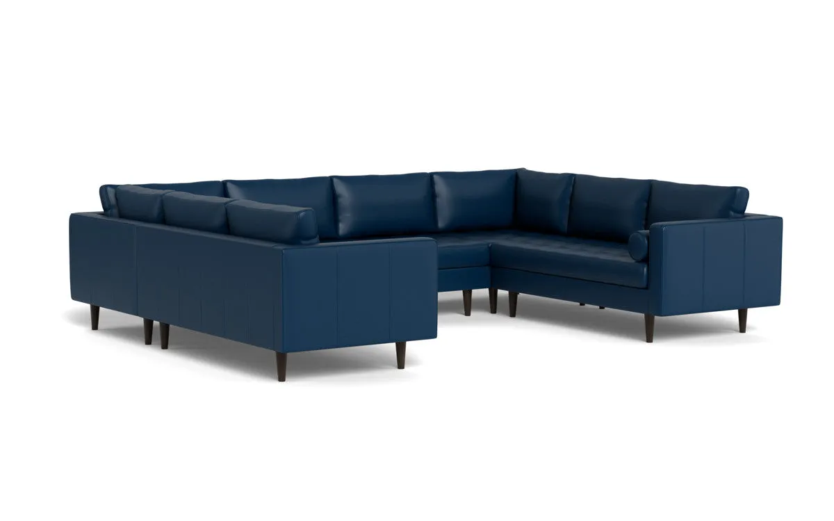 Ladybird 134" Leather U Sectional