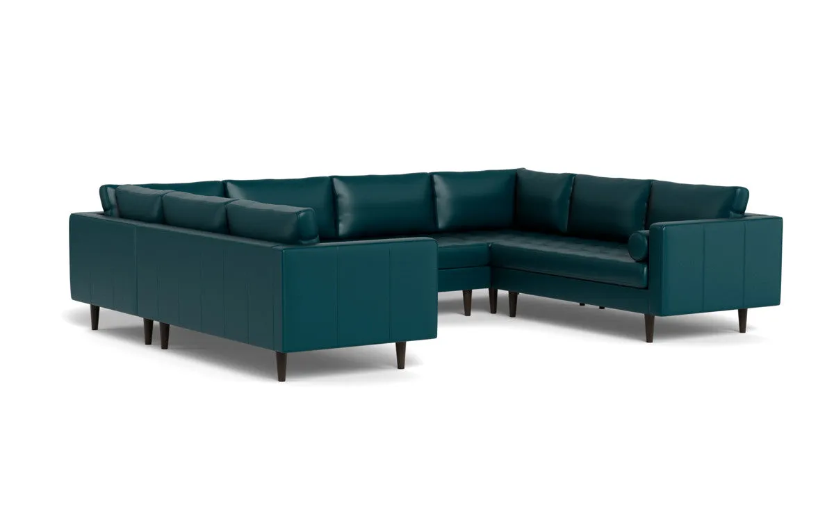Ladybird 134" Leather U Sectional