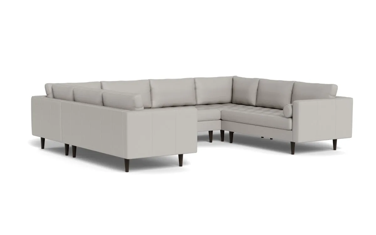 Ladybird 134" Leather U Sectional