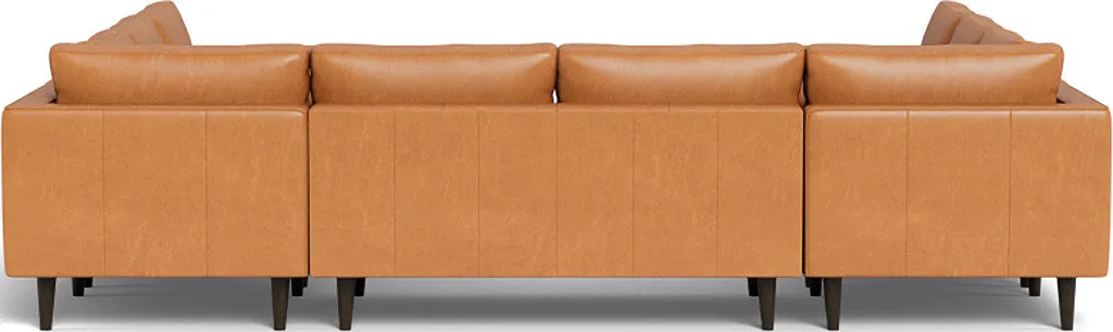 Ladybird 134" Leather U Sectional