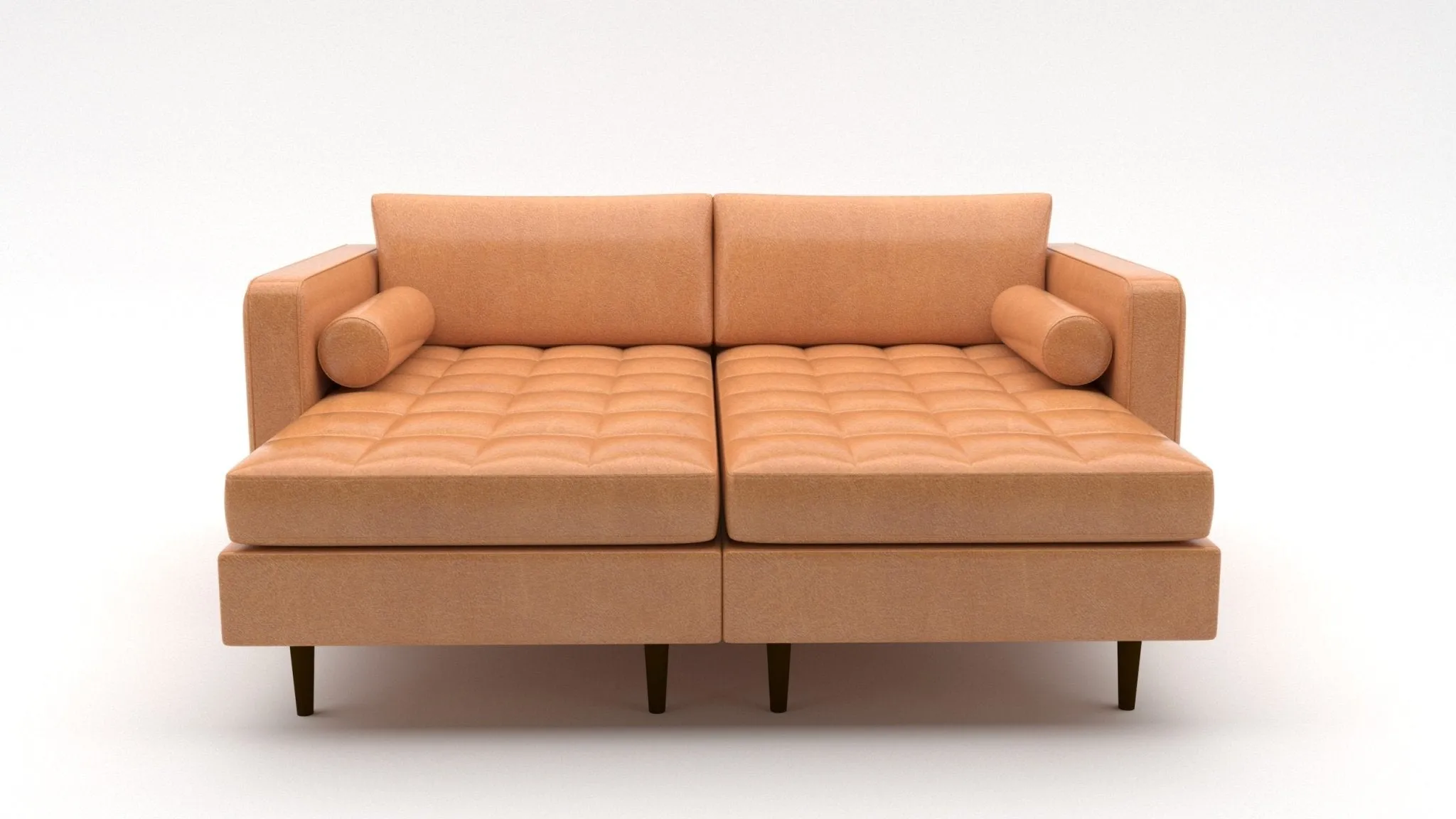 Ladybird 72" Leather Double Chaise