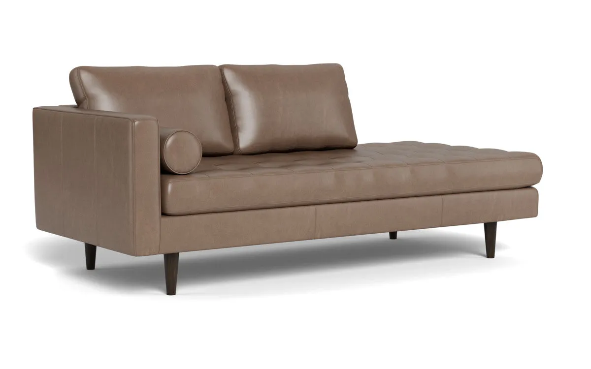 Ladybird 82" Leather LAF Stand Alone Chaise