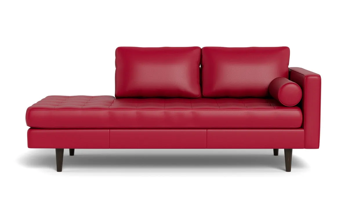 Ladybird 82" Leather RAF Stand Alone Chaise
