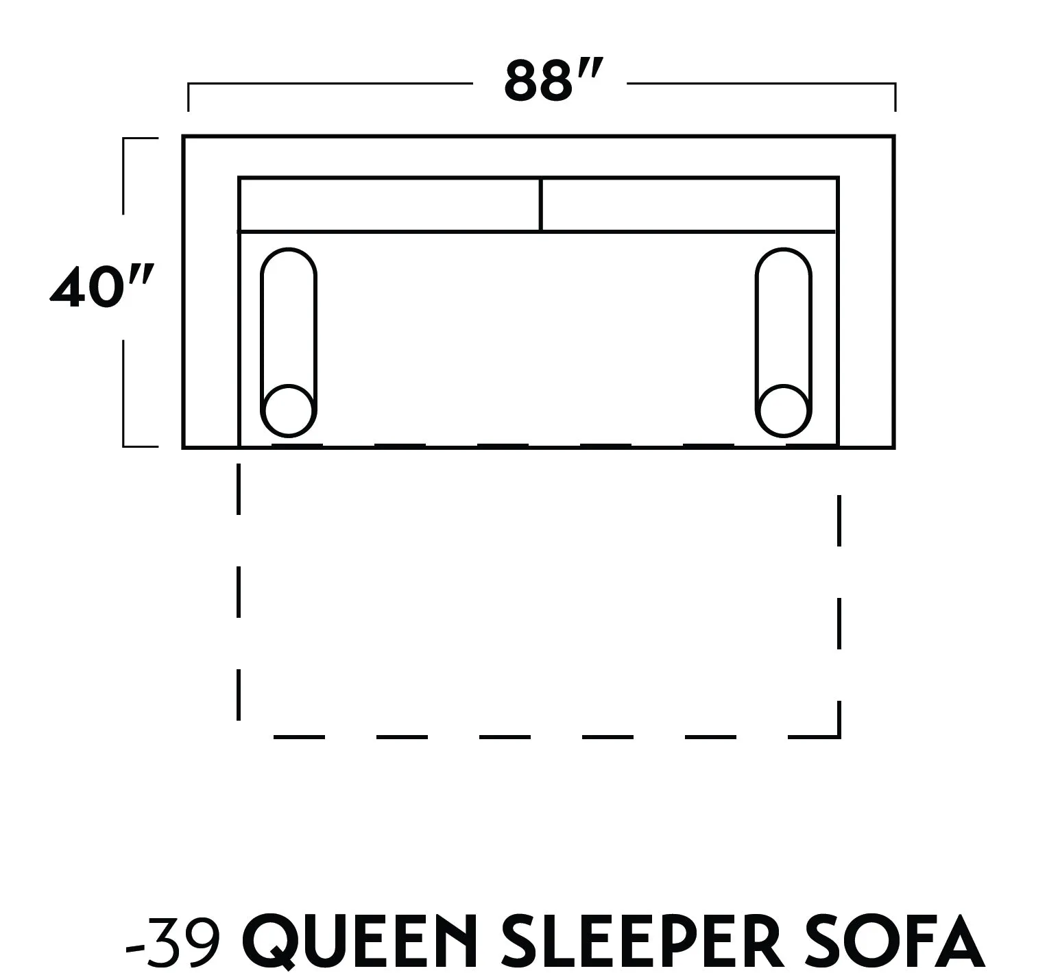 Ladybird 88" Queen Sleeper Sofa