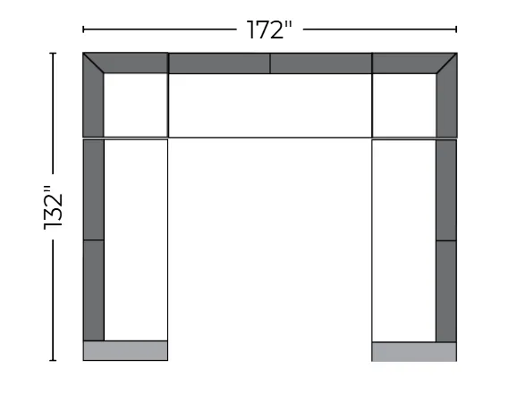 Lago Vista 172" Large U Sectional