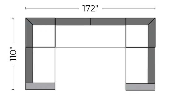 Lago Vista 172" Small U Sectional