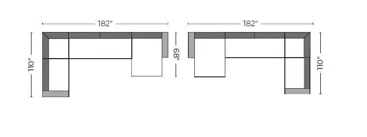 Lago Vista 182" Corner Sectional With Left Chaise