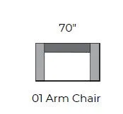 Lago Vista 70" Arm Chair