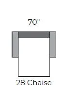 Lago Vista 70" Free Standing Chaise